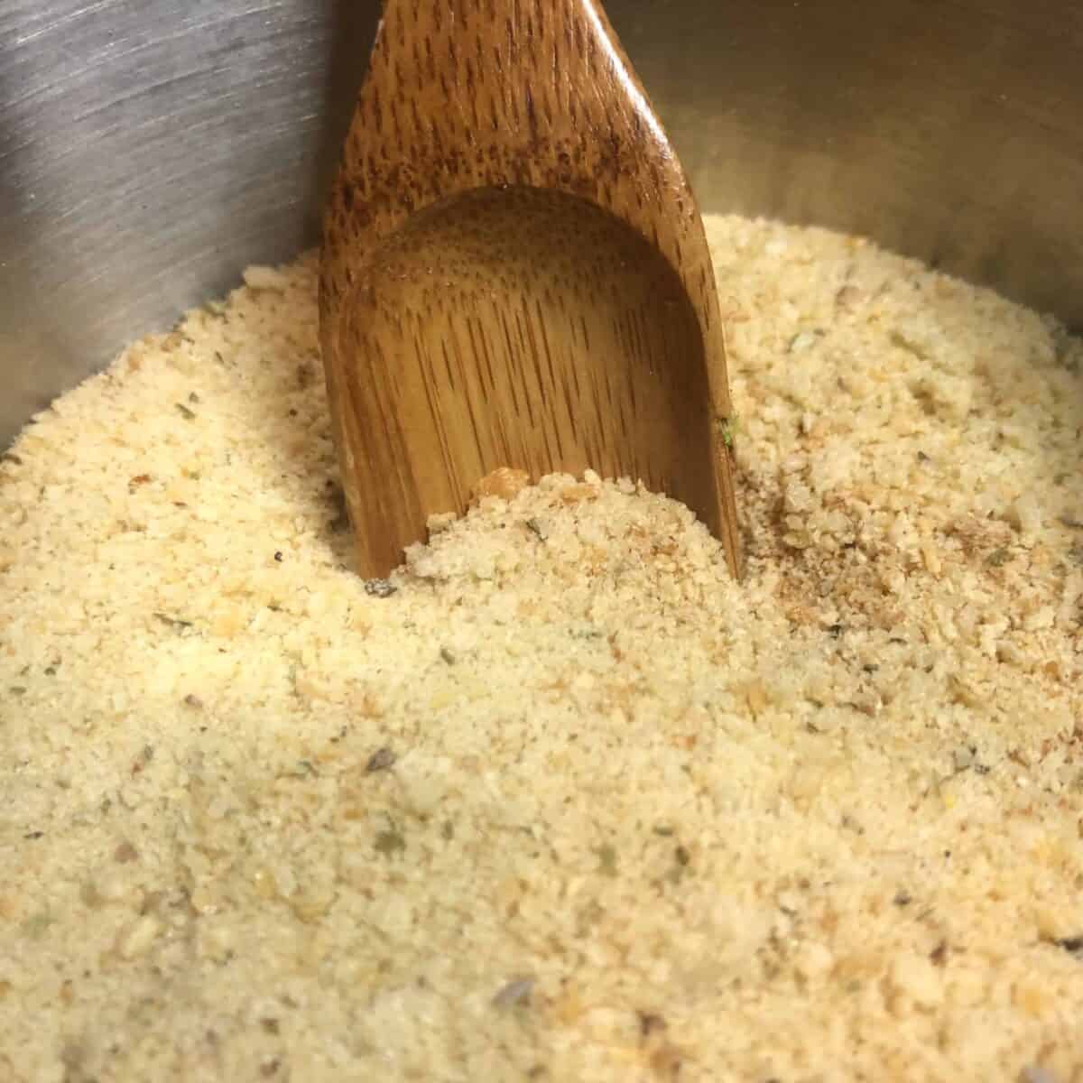 Homemade breadcrumbs.