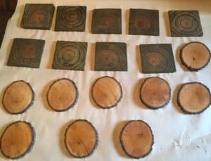 Wooden coasters - Ready for polyurethane