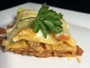 Lasagne Al Forno with Bolognese and Béchamel Sauce (Photo by Erich Boenzli)