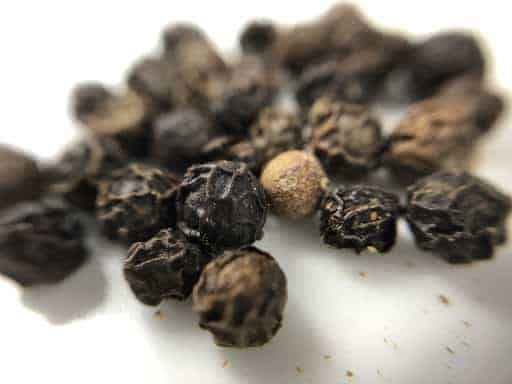 Tellicherry peppercorns.