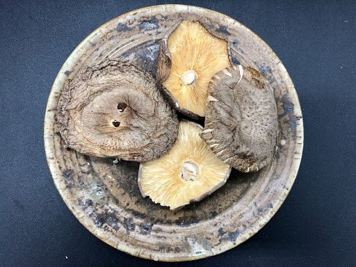 Dried Shiitake mushrooms.