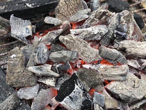 100% all-natural hardwood lump charcoal.