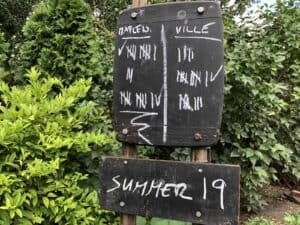 Cornhole - Our score tower (Photo by Erich Boenzli)