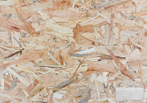 Oriented strand board.