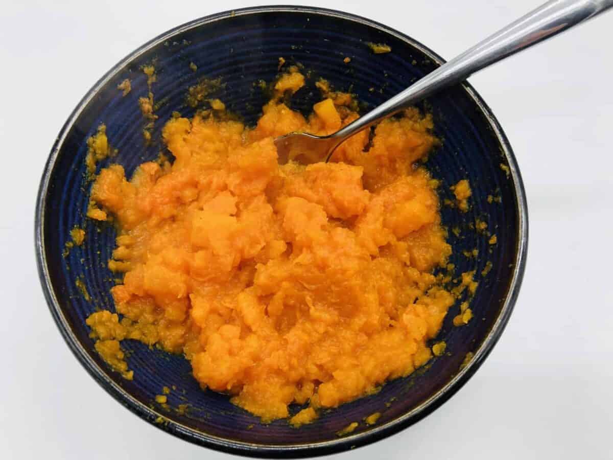 Mash with a fork to make “chunky baby food."