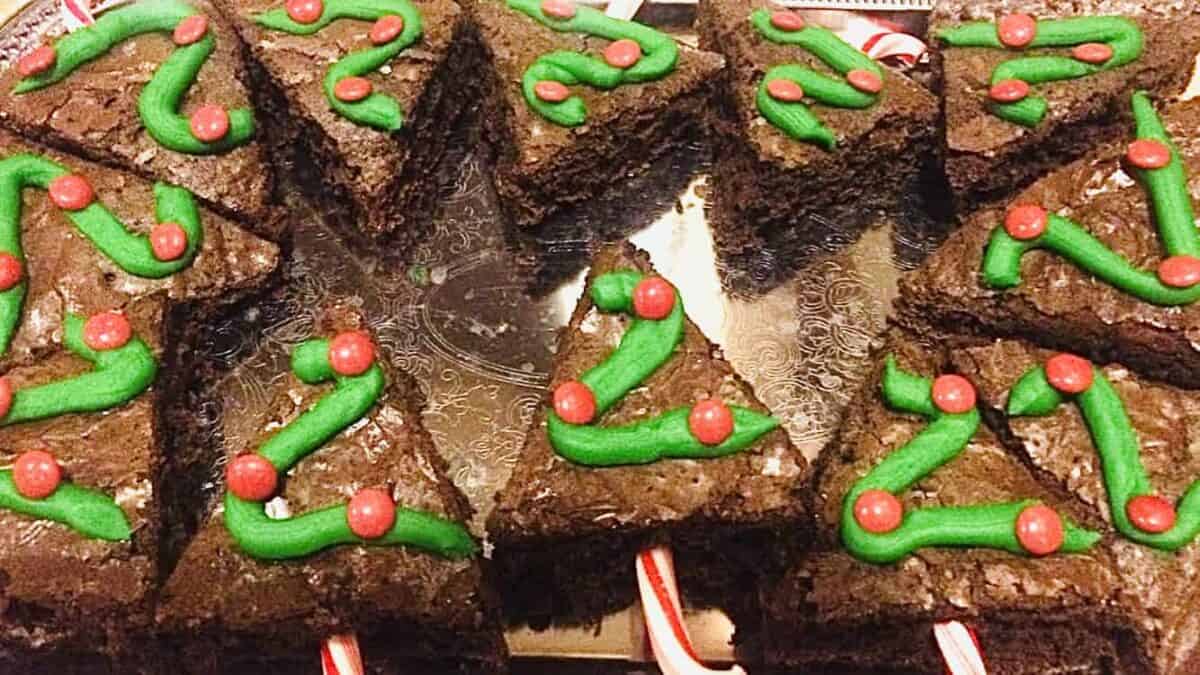 Brownie Christmas trees.