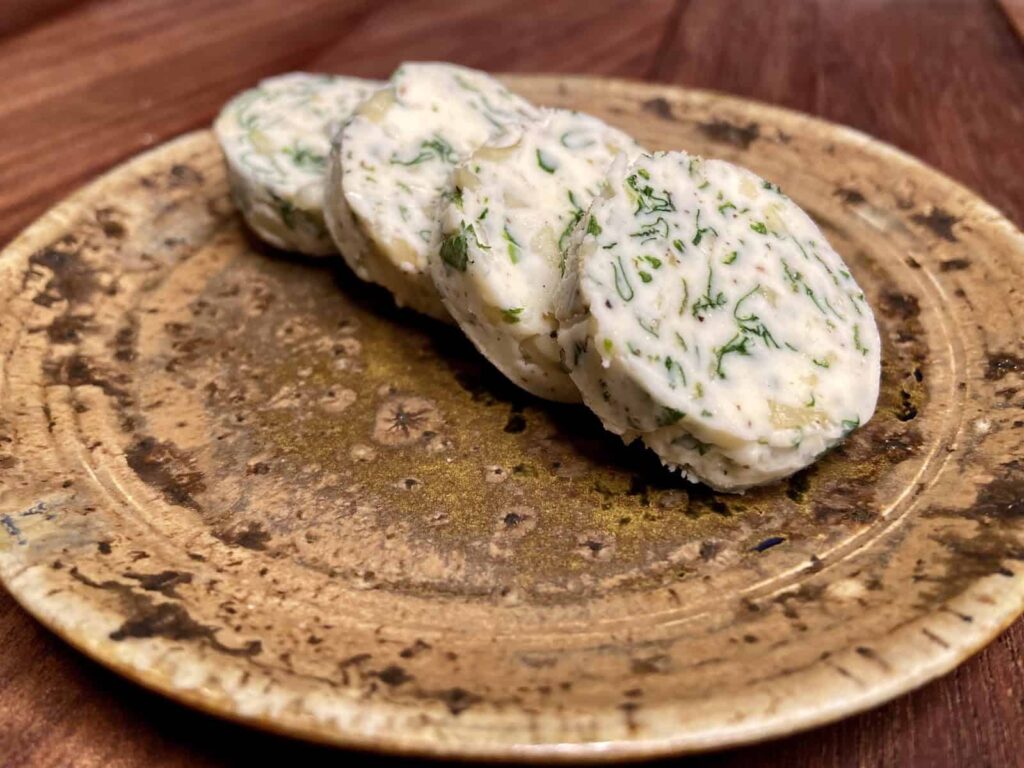 Sheet Pan Dinner - Garlic Herb Compound Butter (Photo by Erich Boenzli)