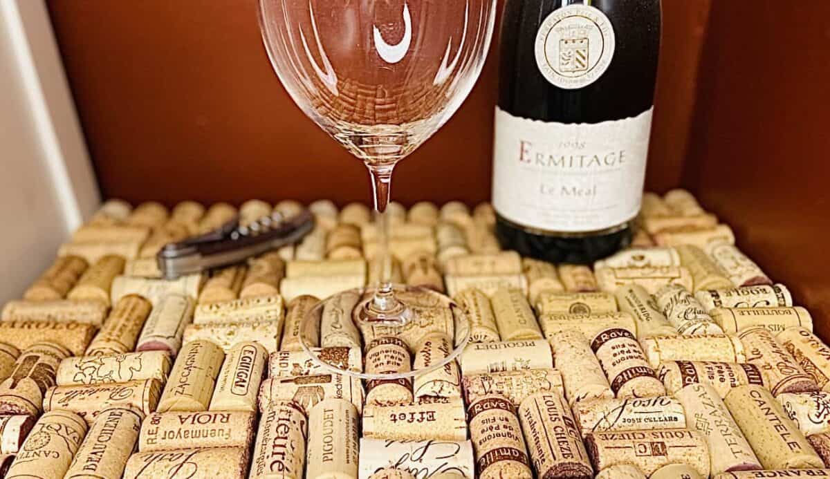 Wine cork tabletop.