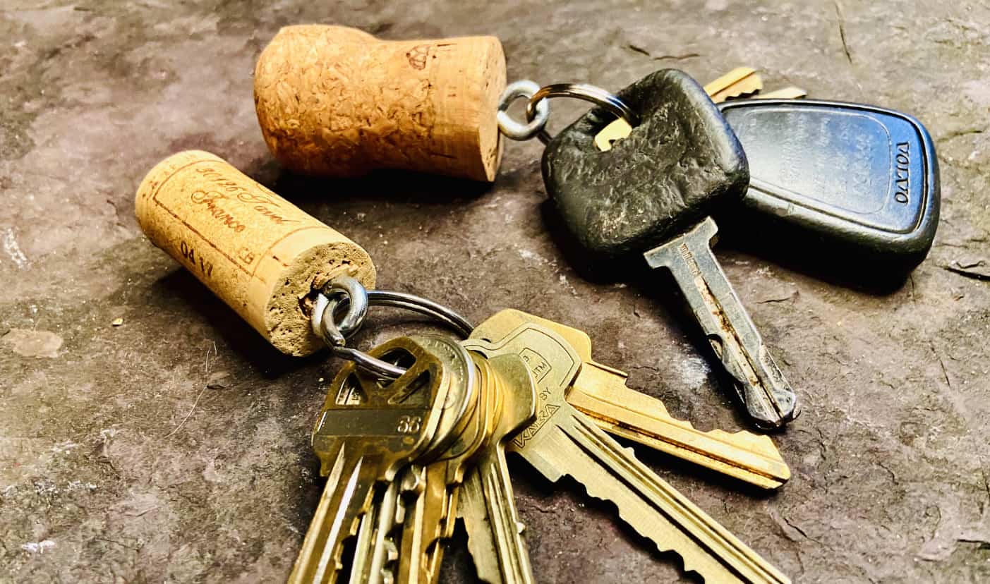 DIY Wine Cork Key Chains Craft