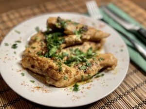Garlic Lemon Chicken - Garlic Lemon Chicken with Capers and Anchovies (Photo by Erich Boenzli)