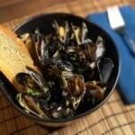 Moules Marinière (Mussels with Garlic and Parsley) - (Photo by Erich Boenzli)