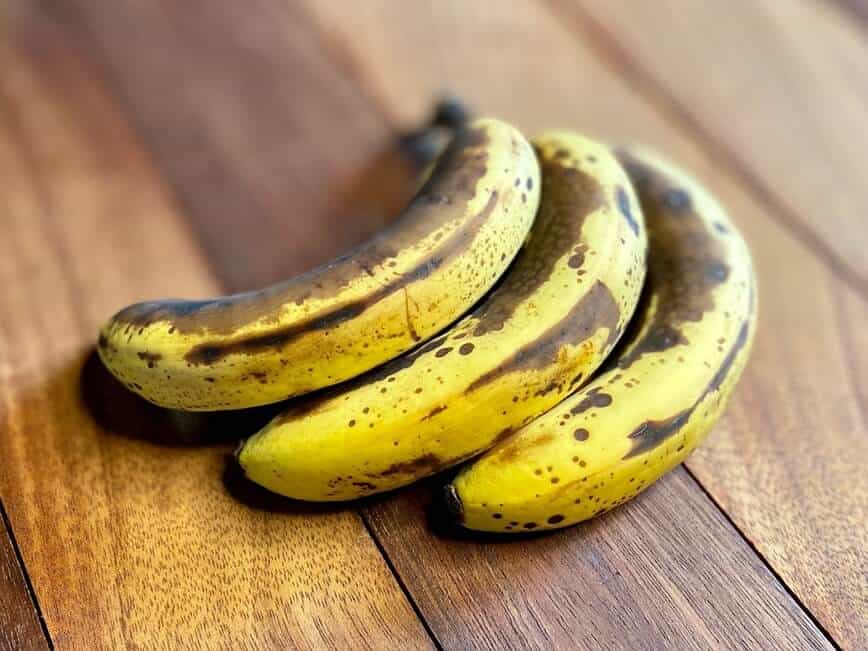 Perfectly ripe bananas.