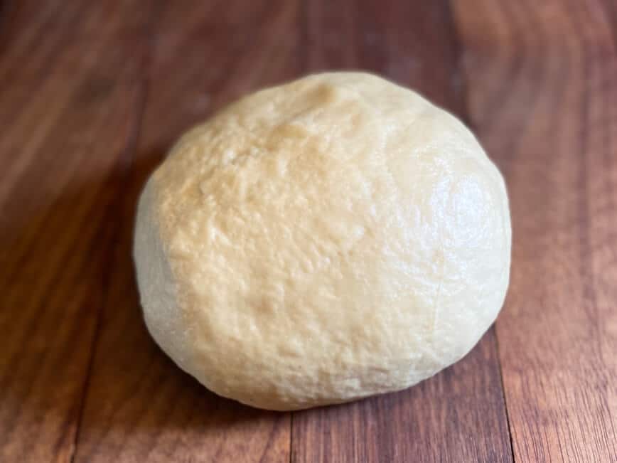 Dough rolled into a ball.
