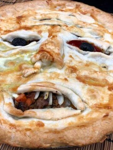 Face Meat Pie - So spooky yet so delicious (Photo by Erich Boenzli)