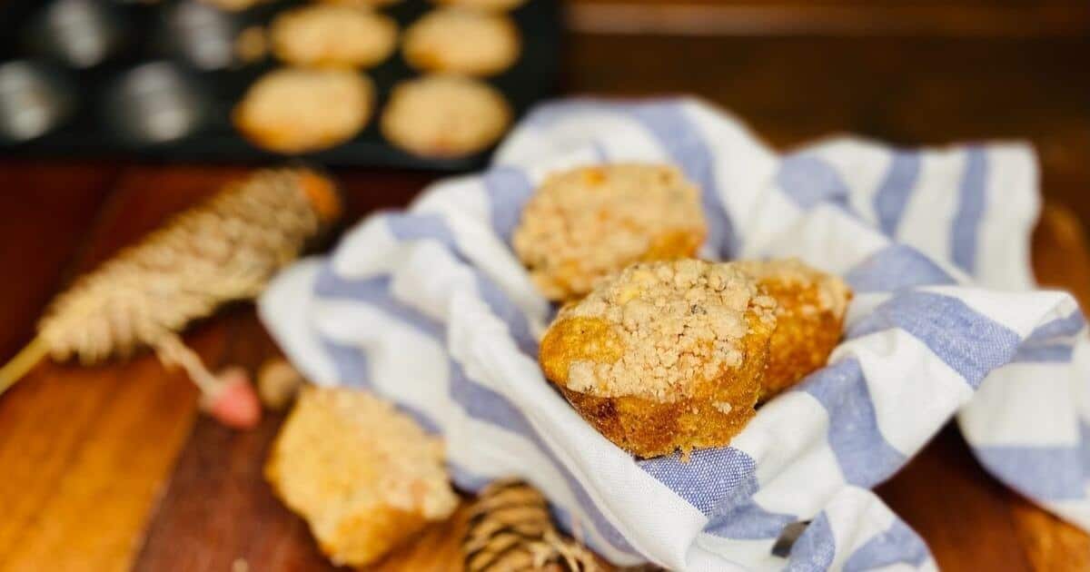 Apple Cider Muffins with Cinnamon Streusel 