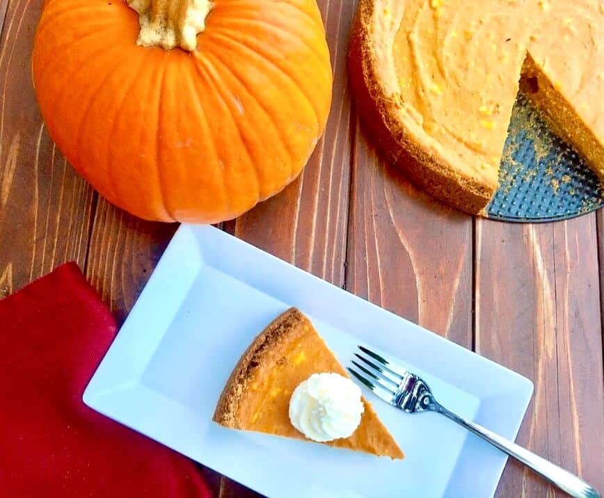 Pumpkin cheesecake.