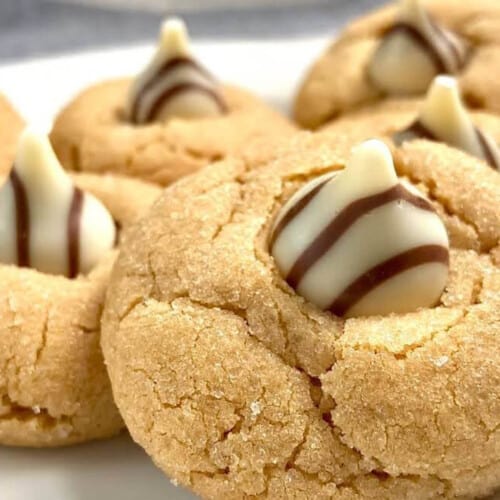 Soft peanut butter blossom cookies
