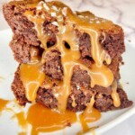 Fudgy Nutella Brownies with Salted Caramel Sauce (Photo by Viana Boenzli)