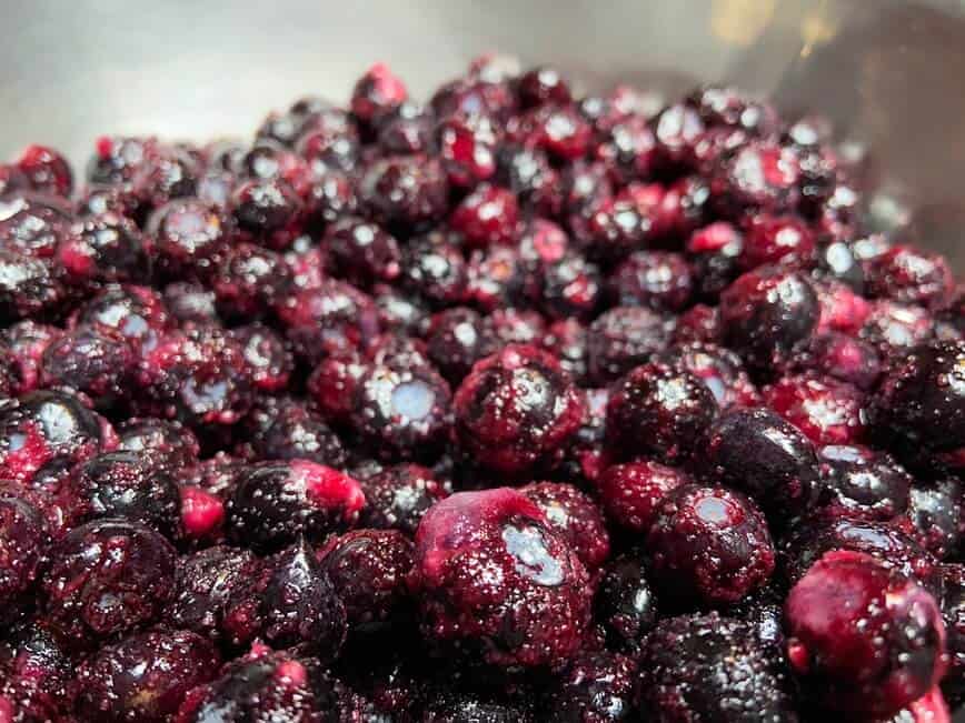 Blueberry Crisp - Blueberry mixture (Photo by Viana Boenzli)