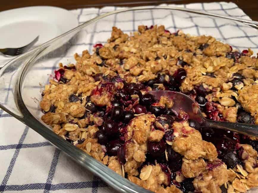 Blueberry crisp.