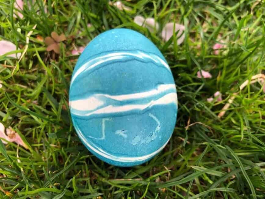 Blue striped egg.