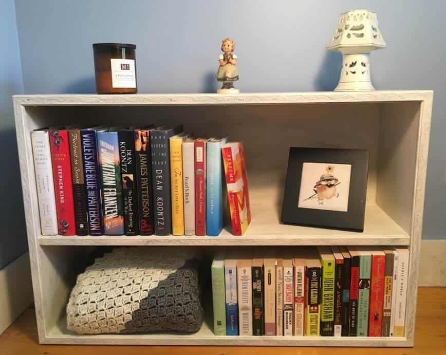 Refinished bookcase.
