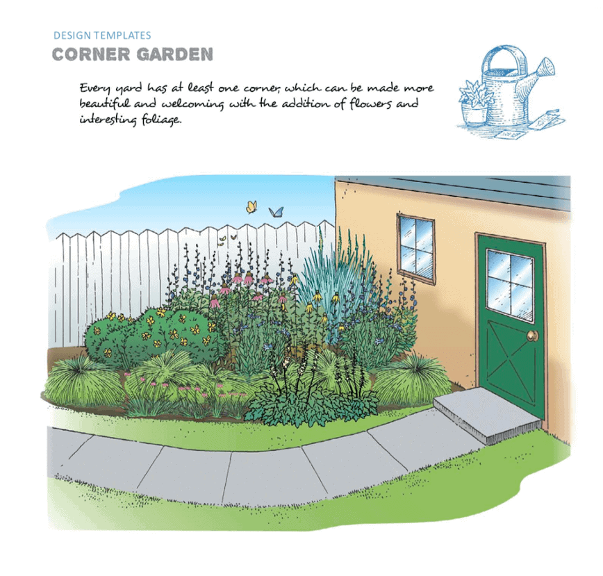 Native plants - Garden Design (Illustrations by Tom Maxfield; Designs by Kate Brandes)