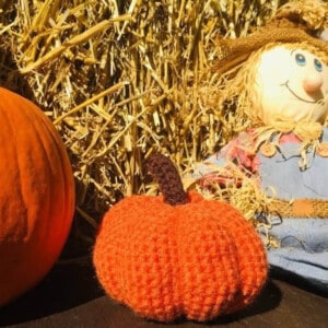 Crochet pumpkin.