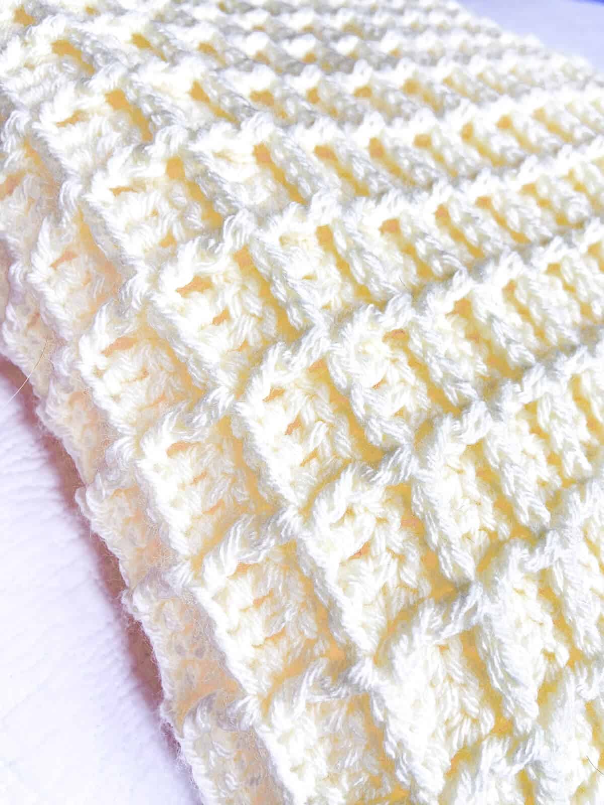 Waffle stitch blanket discount pattern