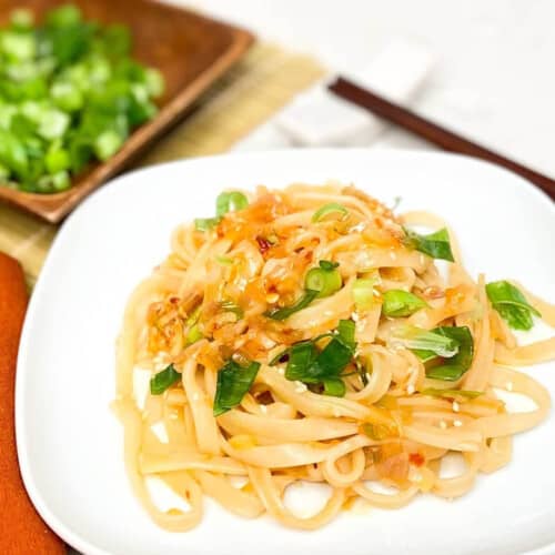 Spicy garlic noodles.