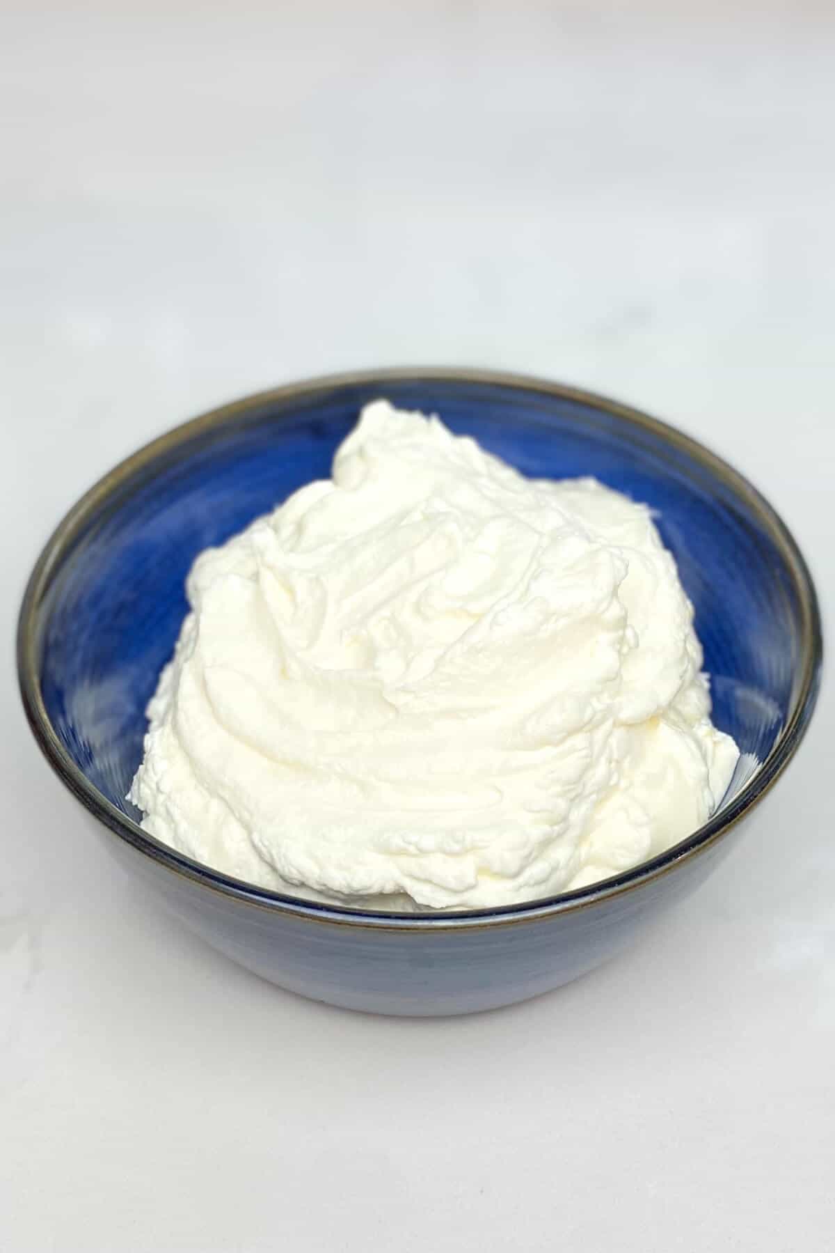 Whipped mousse in a bowl