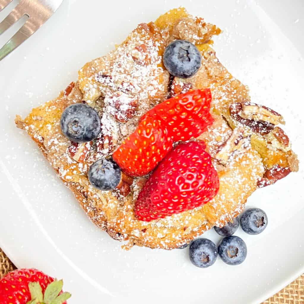 Served on a white plate.