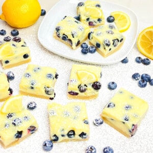 Finished lemon blueberry bars.