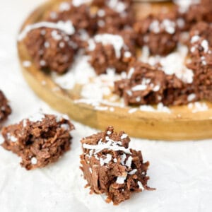 Chocolate coconut clusters.