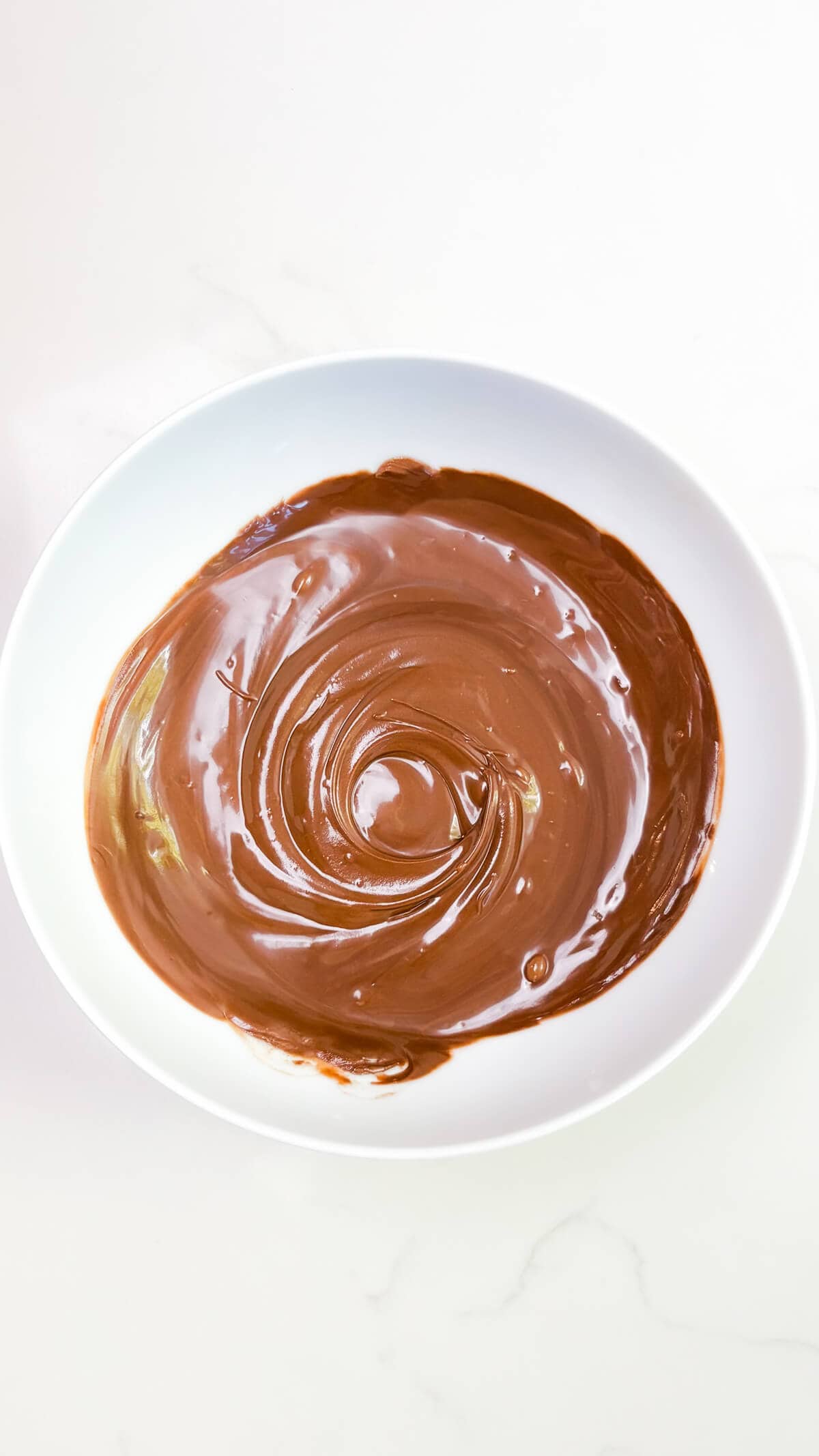 Melted chocolate.
