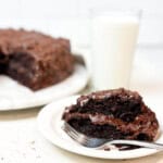 A slice of Matilda's chocolate cake.