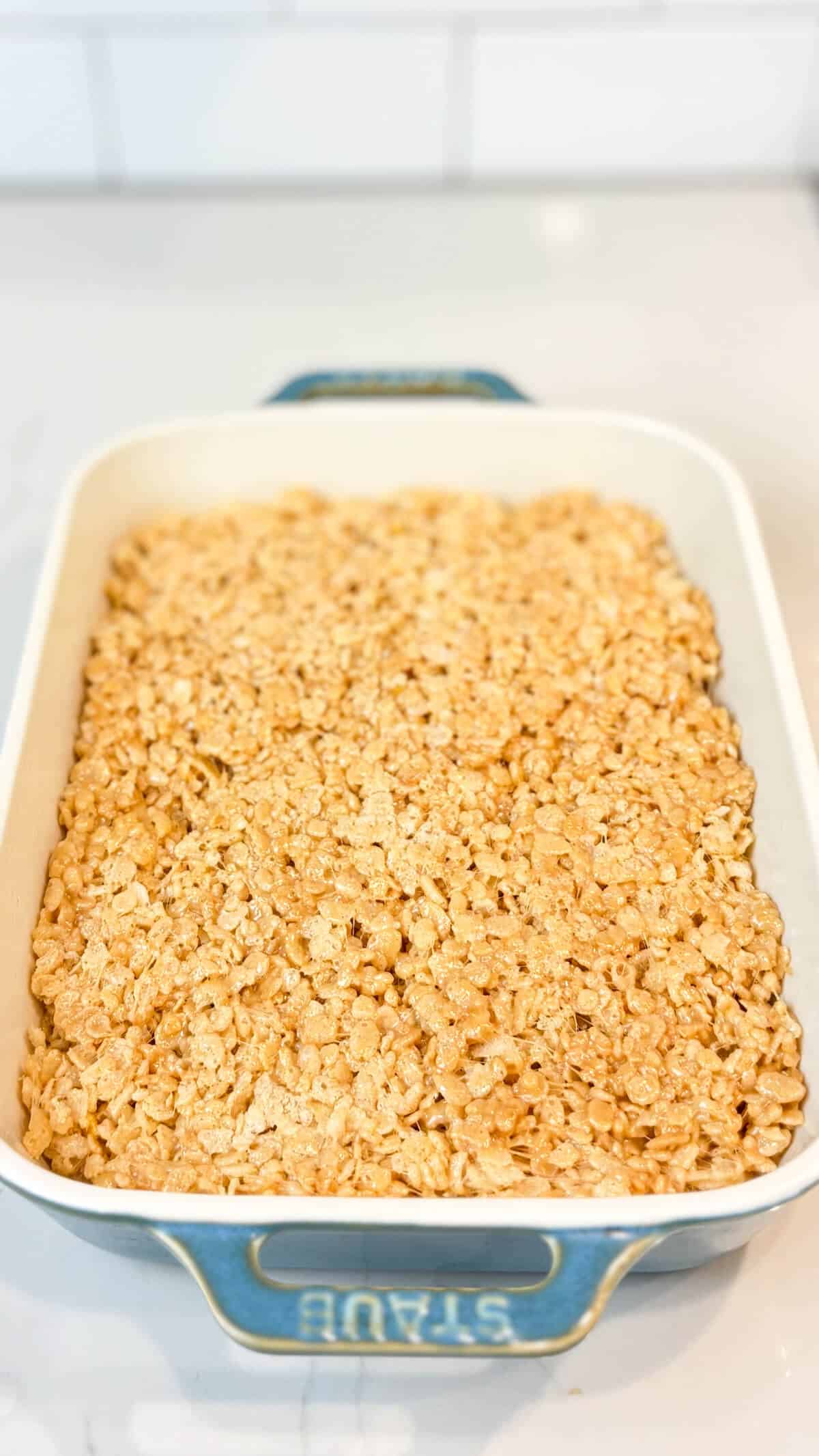 Mixed treats, pressed into pan.