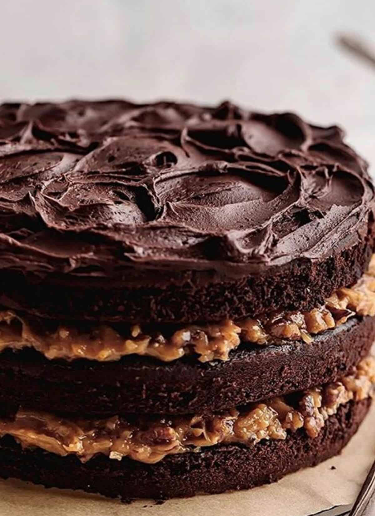 Thick cake frosting.