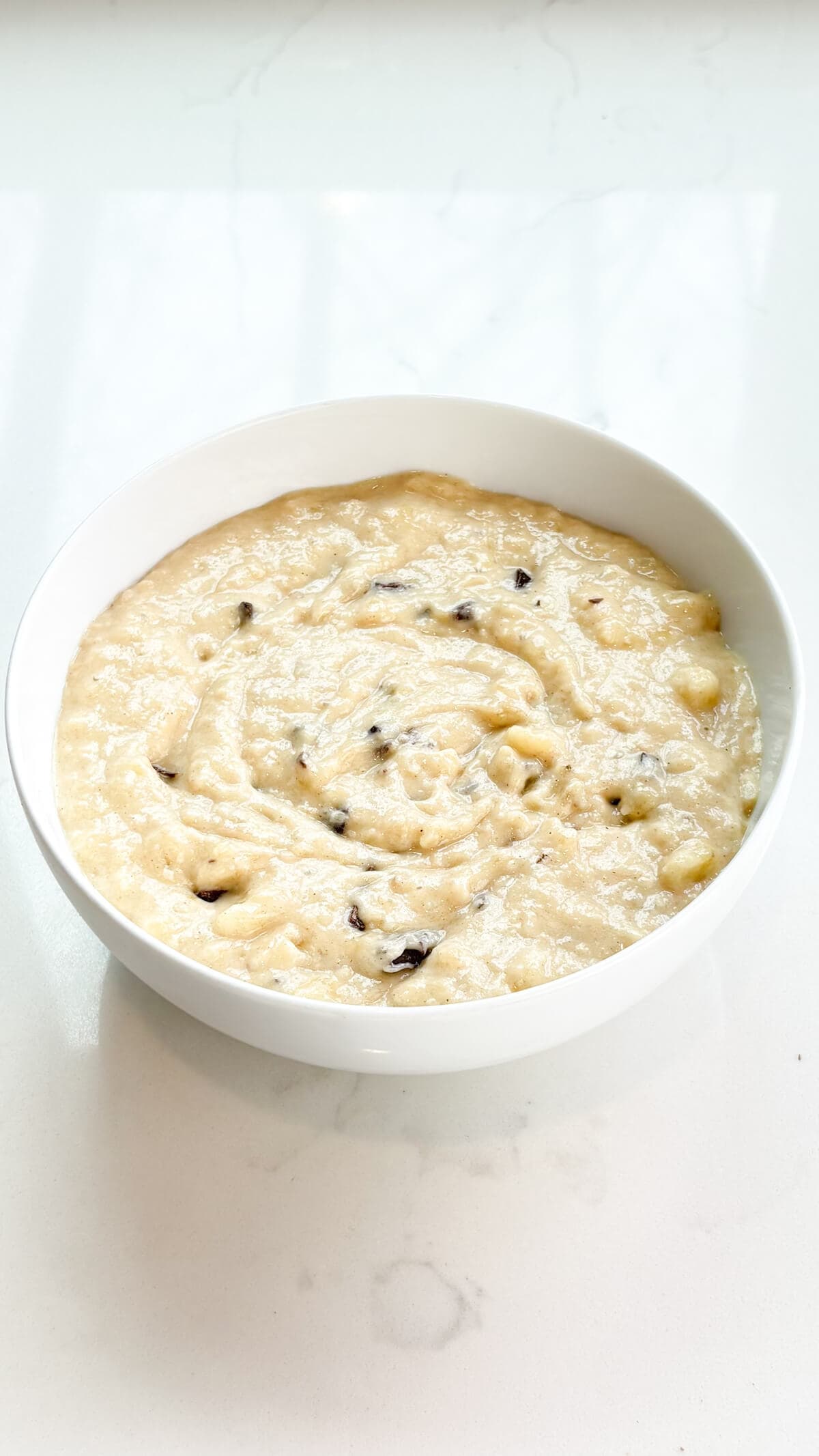 Batter mixed in a bowl.