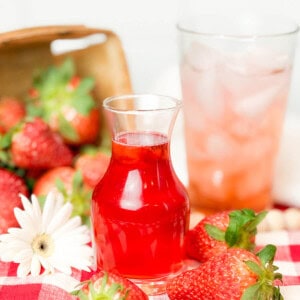 Strawberry Simple Syrup.