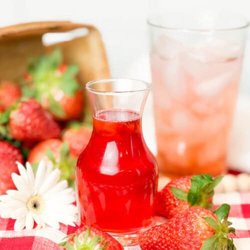 Strawberry Simple Syrup.