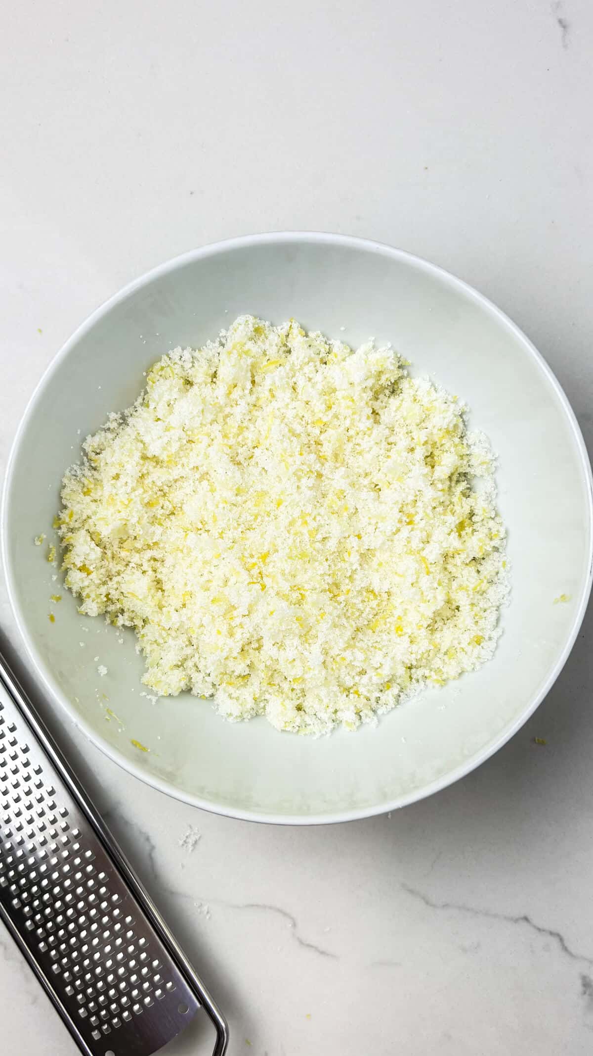 Lemon zest sugar.
