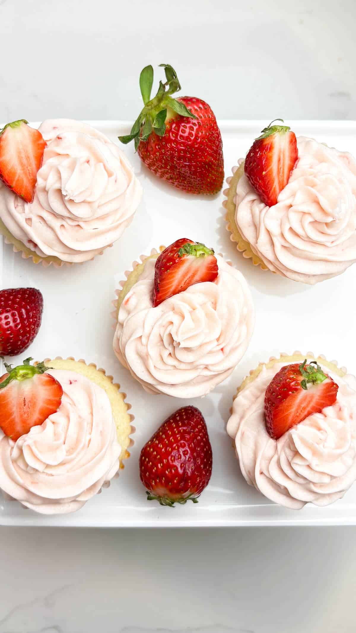 Cupcakes on a plate.